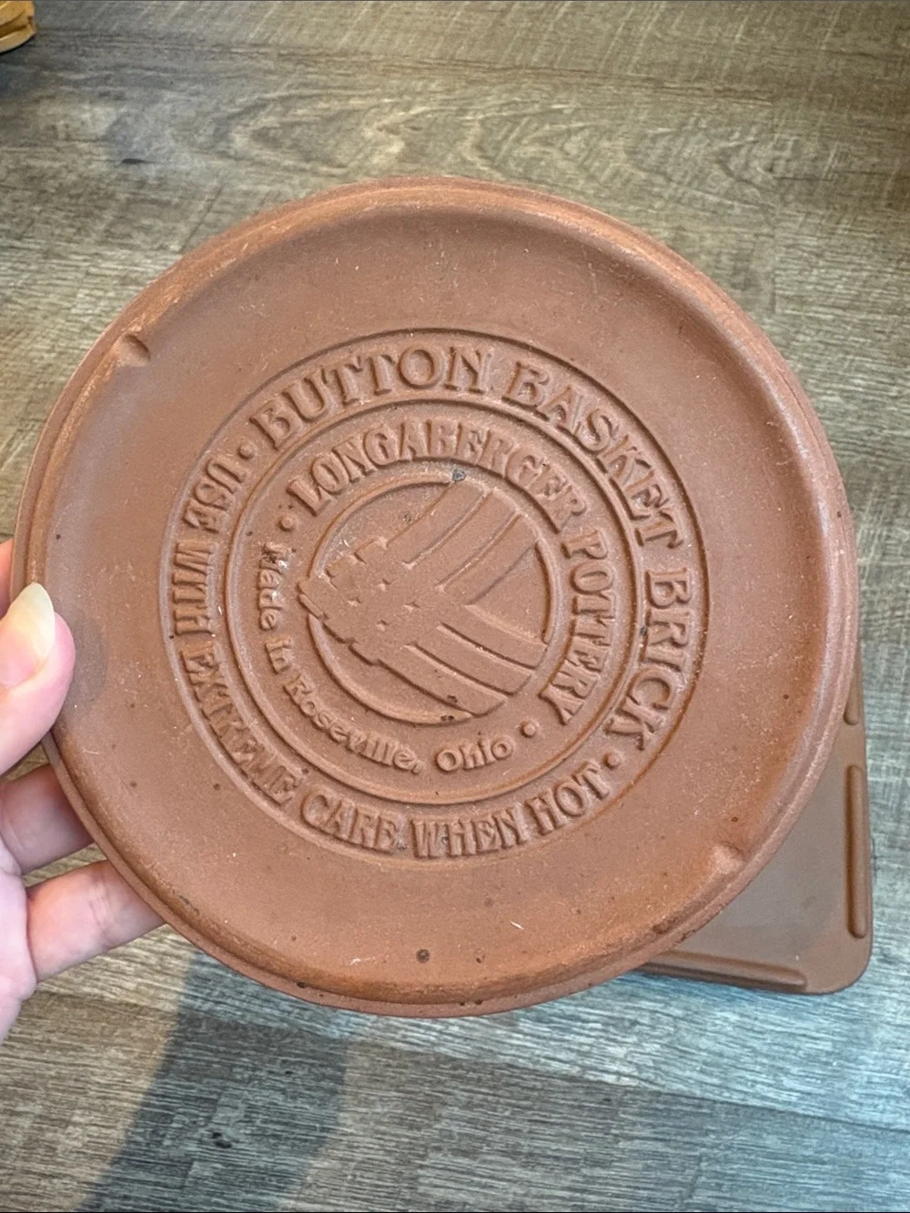 Longaberger Pottery Buffet Brick & Button Basket Brick